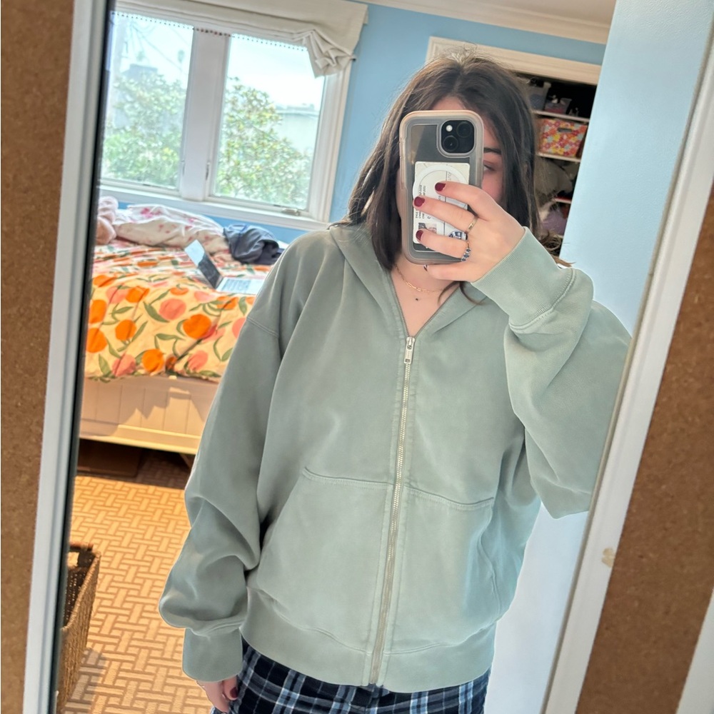 Green brandy Melville zip up
